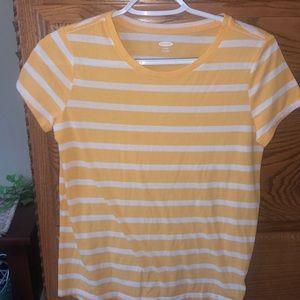 Old Navy Striped Yellow Shirt